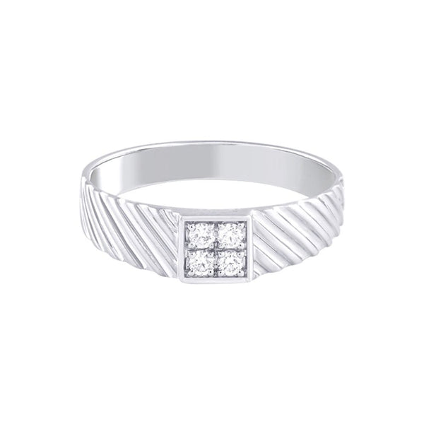 Classic Men's Diamond Platinum Finger Ring - Image 2 - GEMHUB & CO.