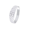 Classic Men's Diamond Platinum Finger Ring - 950Pt Platinum - GEMHUB & CO.