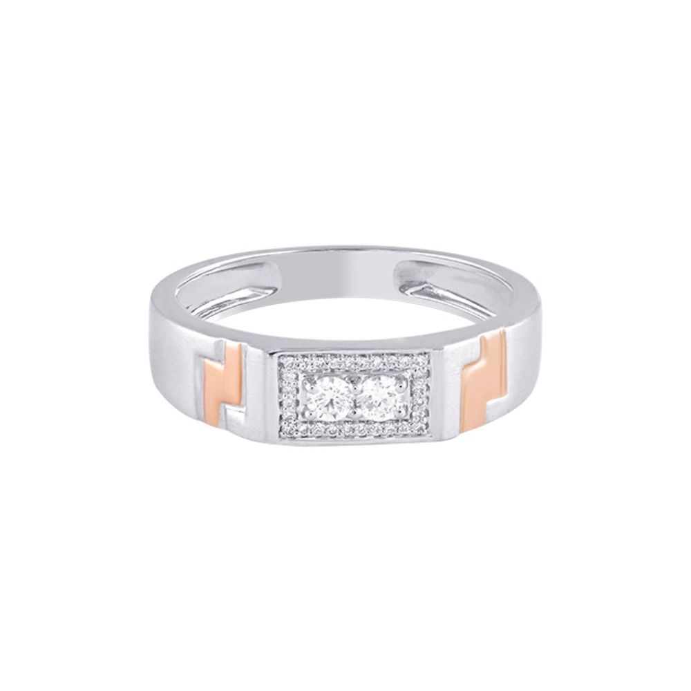 Luxurious Diamond Rose Gold and Platinum Men's Finger Band - Image 3 - GEMHUB & CO.