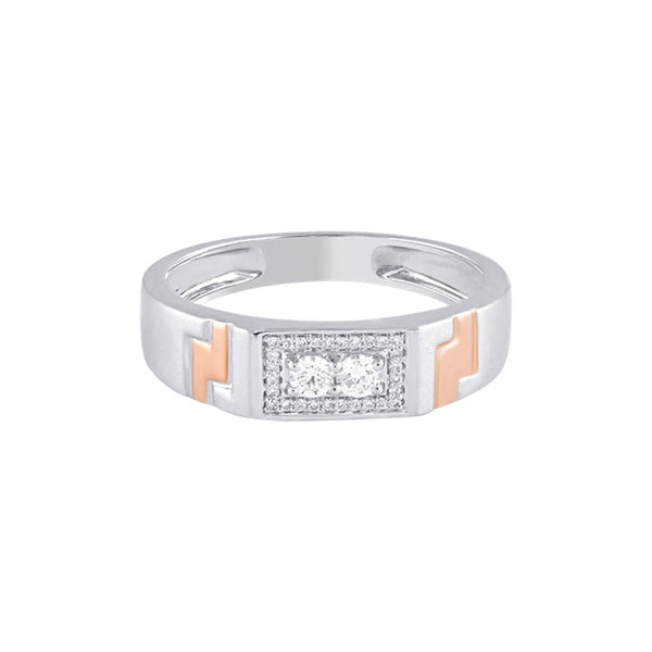 Luxurious Diamond Rose Gold and Platinum Men's Finger Band - Image 3 - GEMHUB & CO.