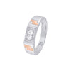 Luxurious Diamond Rose Gold and Platinum Men's Finger Band - 950Pt Platinum - GEMHUB & CO.
