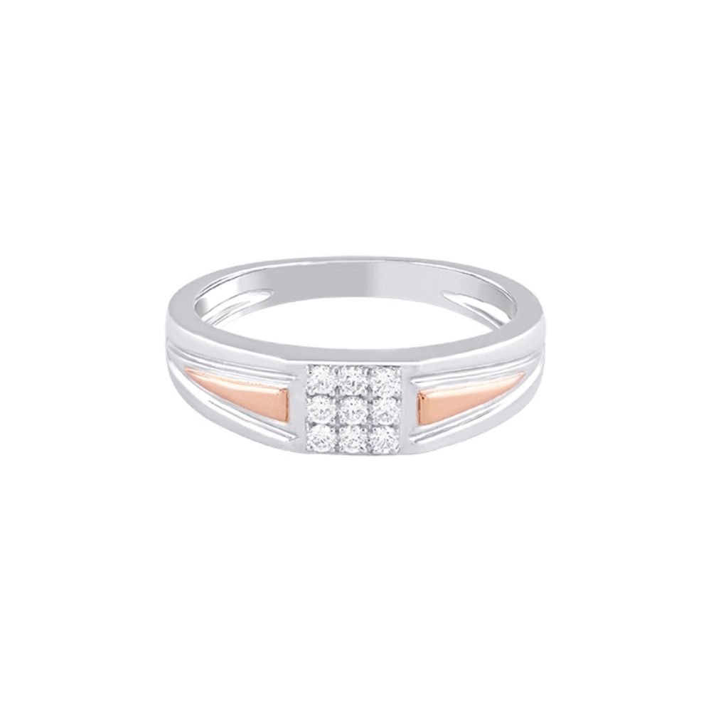 Elegant 2-toned Diamond Finger Ring For Men - Image 2 - GEMHUB & CO.