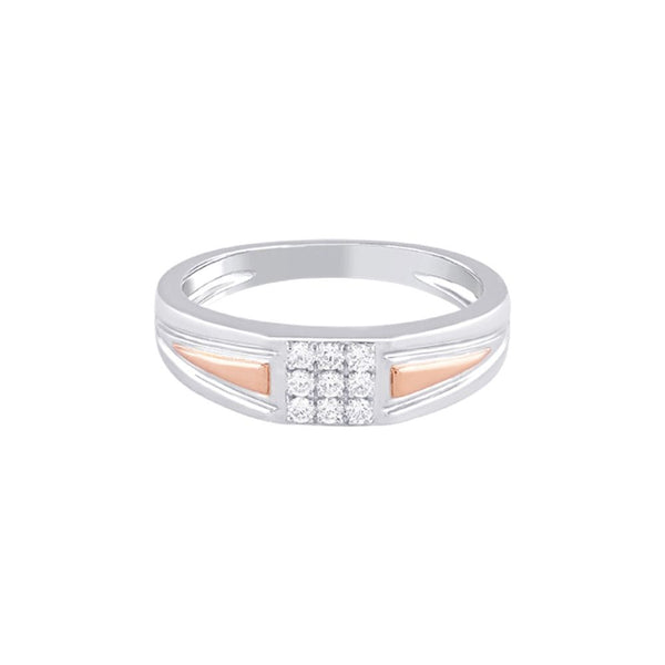 Elegant 2-toned Diamond Finger Ring For Men - Image 2 - GEMHUB & CO.