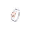 Classic Men's Glossy Diamond Finger Ring - 950Pt Platinum - GEMHUB & CO.