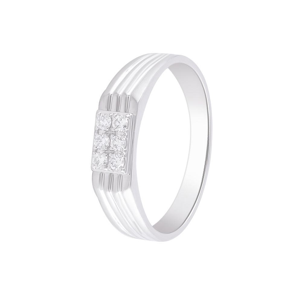 Regal Diamond and Platinum Men's Finger Band - 950Pt Platinum - GEMHUB & CO.