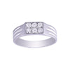 Square Design Diamond and Platinum Men's Finger Band - Image 2 - GEMHUB & CO.