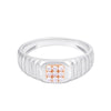 Square Cut Diamond and Platinum Men's Finger Ring - Image 3 - GEMHUB & CO.