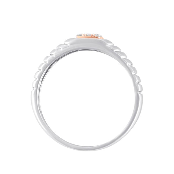 Square Cut Diamond and Platinum Men's Finger Ring - Image 2 - GEMHUB & CO.