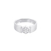 Charming Geometric Diamond and Platinum Men's Finger Band - Image 2 - GEMHUB & CO.