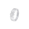 Charming Geometric Diamond and Platinum Men's Finger Band - 950Pt Platinum - GEMHUB & CO.