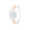 Geometric Design Platinum and Diamond Men's Finger Ring - 950Pt Platinum - GEMHUB & CO.