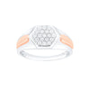 Geometric Design Platinum and Diamond Men's Finger Ring - Image 2 - GEMHUB & CO.