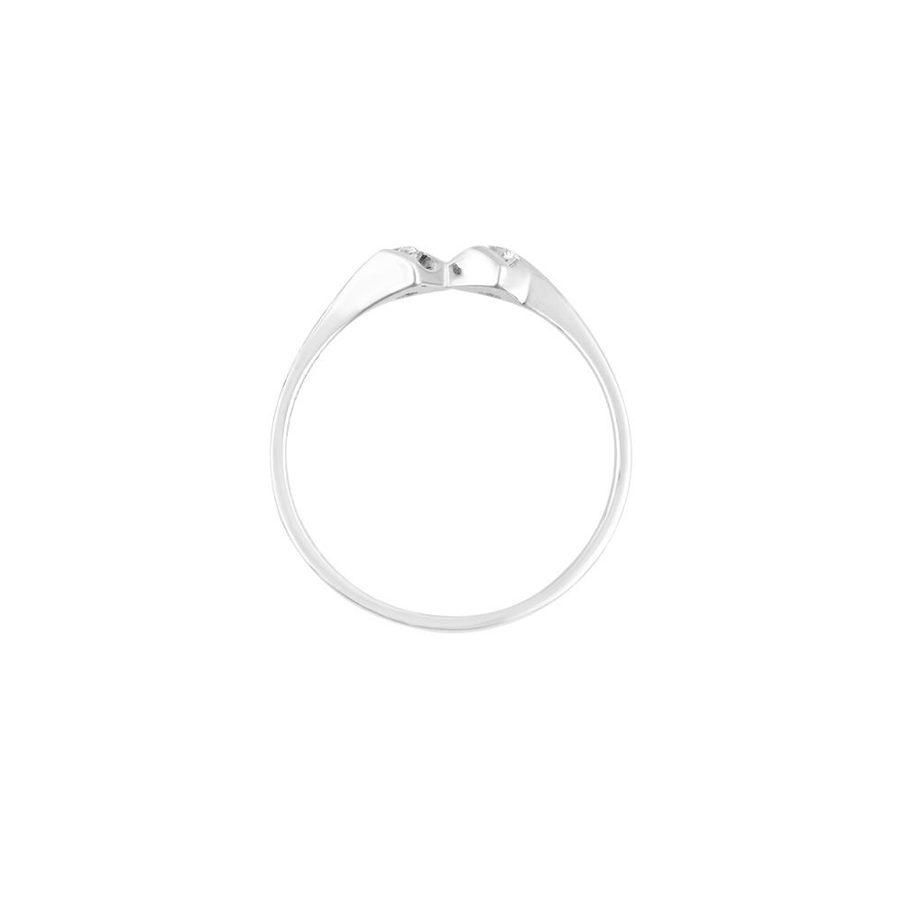 Dazzling 2-diamond and Platinum Finger Ring - Image 3 - GEMHUB & CO.