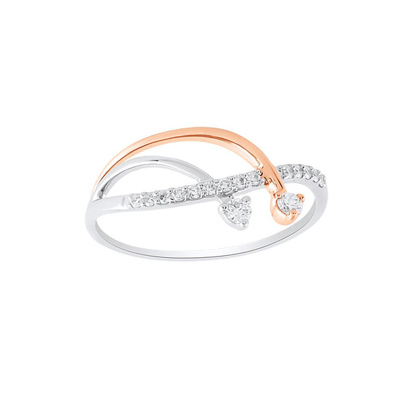 Chic Diamond and Platinum Finger Ring - Image 2 - GEMHUB & CO.