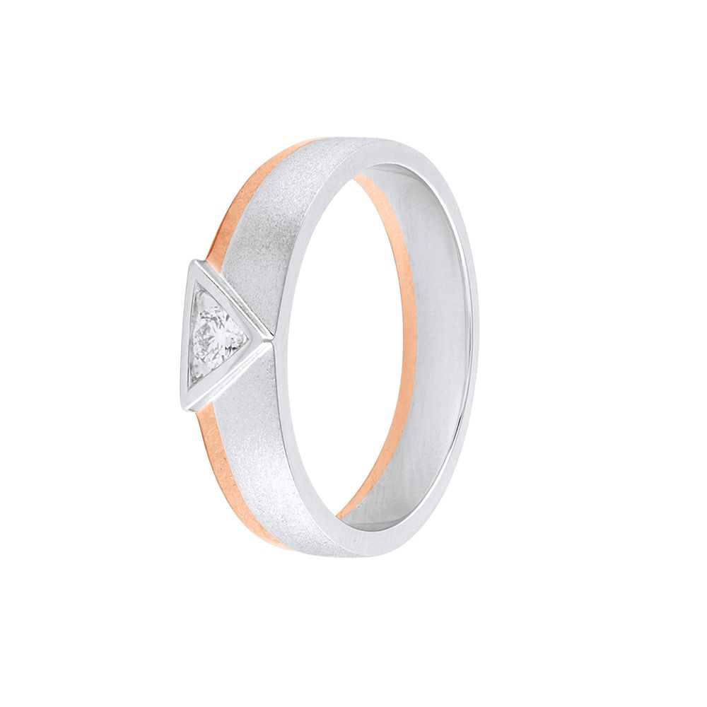 Exquisite Diamond Dual Metal Ring For Men - 950Pt Platinum - GEMHUB & CO.