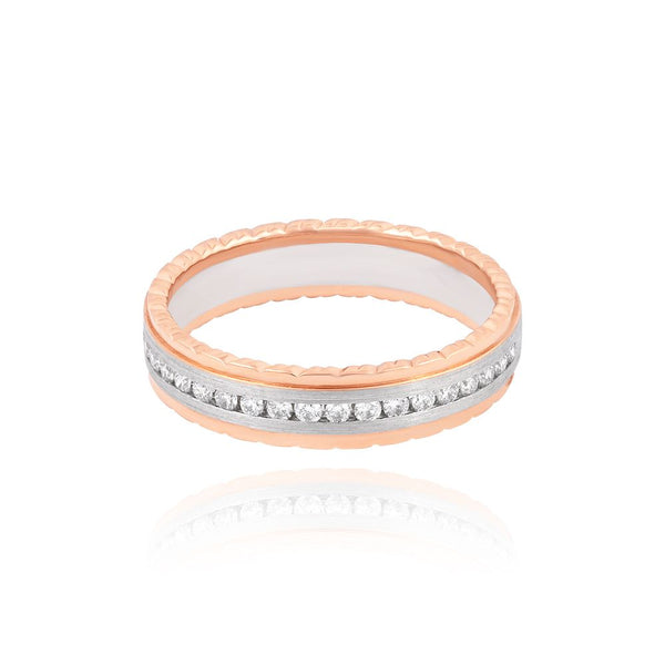 Lustrous Dual Metal Platinum Ring - Image 3 - GEMHUB & CO.