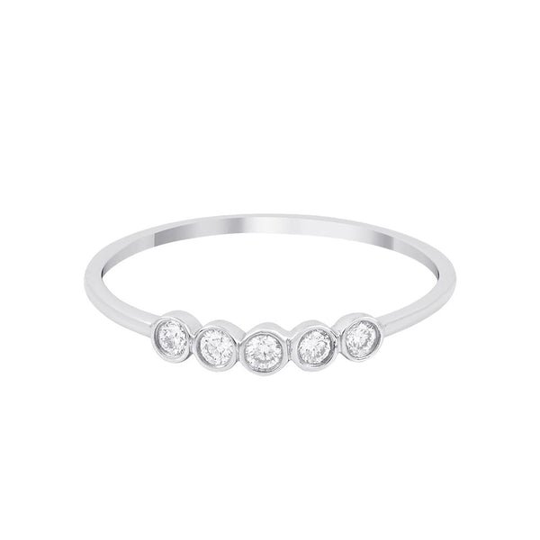 5 Stone Platinum Diamond Ring - Image 3 - GEMHUB & CO.