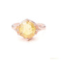 RARE 11 ct DEW Champagne Treated Moissanite Ring in Certified 18K Gold Plated