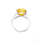 RARE 13.80 ct DEW Champagne Treated Moissanite Solitaire Ring in Gift 18K Gold Plated V 18K Gold Plated
