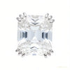 RARE 22.70 ct DEW Radiant Cut Off White Treated Moissanite Ring in 18K Gold Plated Verm 18K Gold Plated – white background main image