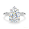 3.45ct VS1 Pear Moissanite Ring For Women Certified 18K Gold Plated – white background main image