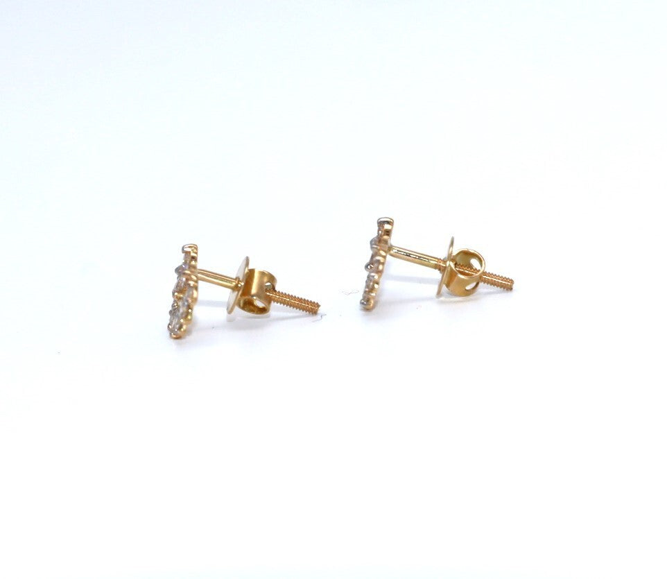 Fancy Women's proposal Gift Stud Natural Diamond Earrings 14k Gold GH SI Round - Image 6 - GEMHUB & CO.