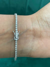 Certified 3.25Ct Lab-Grown/CVD Diamond Tennis Bracelet Women's 18k White Gold - Image 5 - GEMHUB & CO.
