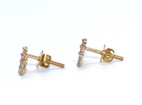 Fancy Women's proposal Gift Stud Natural Diamond Earrings 14k Gold GH SI Round - Image 2 - GEMHUB & CO.