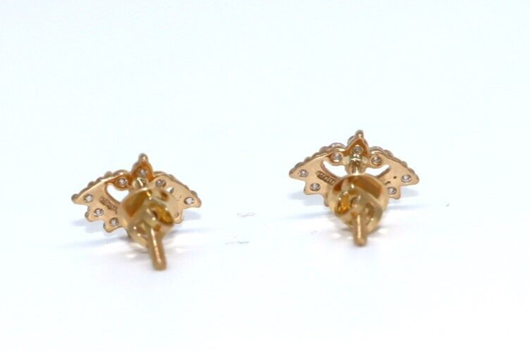 Fancy Women's proposal Gift Stud Natural Diamond Earrings 14k Gold GH SI Round - Image 3 - GEMHUB & CO.