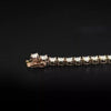 Genuine Lab-Grown/CVD Diamond Tennis Wedding Bracelet 18k Rose Gold 3.25 mm - Image 5 - GEMHUB & CO.