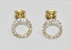 14k Yellow Gold Open Circle Round Natural Diamond Stud Women's Earrings For Home - Image 5 - GEMHUB & CO.