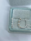 1.00Ct Round Natural GH/SI Diamond Huggie Hoop Women's Earrings 14k White Gold - Image 4 - GEMHUB & CO.