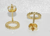 14k Yellow Gold Open Circle Round Natural Diamond Stud Women's Earrings For Home - Image 2 - GEMHUB & CO.
