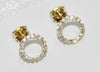 14k Yellow Gold Open Circle Round Natural Diamond Stud Women's Earrings For Home - Image 6 - GEMHUB & CO.