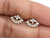 Fancy Women's proposal Gift Stud Natural Diamond Earrings 14k Gold GH SI Round - GEMHUB & CO.