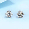 Round Cut Natural Diamond Women's 6 Prong Set Stud Earrings 14k White Gold - Image 5 - GEMHUB & CO.