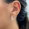 Certified Natural Diamond Hoop Women's Earrings For Engagement 14K Rose Gold - Image 2 - GEMHUB & CO.