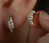 0.50Ct Round Natural GH/SI Diamond Hoop Women's Earrings Solid 14k Yellow Gold - GEMHUB & CO.