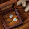 GH/SI Round Shaped Natural Diamond Stud Cluster Earrings 14K White Gold - Image 5 - GEMHUB & CO.