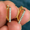 0.18Ct Round GH/SI Natural Diamond Square Hoop Earrings For Her 14k Yellow Gold - Image 5 - GEMHUB & CO.