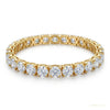 Certify Round Cut Natural Emerald & Diamond Tennis Charm Gift Bracelet 14k Gold – white background main image