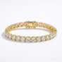 EGL Sparkling 6.00Ct Natural Diamond Tennis Bracelet 14k Yellow Gold GH/VS