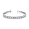 5CT Round Cut Natural Diamond Engagement Gift For Tennis Bracelet 14k White Gold – white background main image