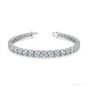 5CT Round Cut Natural Diamond Engagement Gift For Tennis Bracelet 14k White Gold