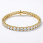 GDGL Certified 7Ct Natural Diamond Women's Tennis Bracelet 14Kt Yellow Gold