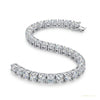 Men's 5.20Ct Certified Natural Diamond Tennis Bracelet 18Kt White Gold GH/SI – white background main image
