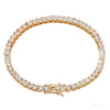 Certified 6.50Ct GH/VS Natural Diamond Tennis Bracelet For Her 14Kt Yellow Gold – white background main image