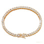Certified 6.50Ct GH/VS Natural Diamond Tennis Bracelet For Her 14Kt Yellow Gold