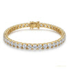 Elegant 14K Yellow Gold Natural Diamond Tennis Bracelet IGI Certified Daily Wear – white background main image