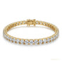 Elegant 14K Yellow Gold Natural Diamond Tennis Bracelet IGI Certified Daily Wear